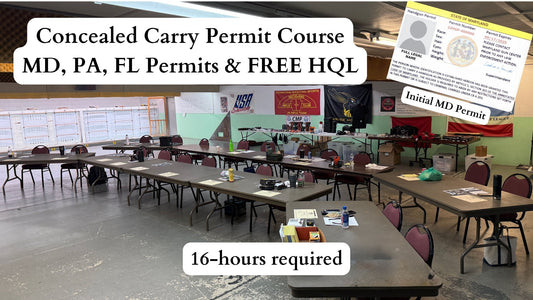 Concealed Carry Permit Course - MD, PA, FL Permits & FREE HQL - SAFE Firearms Training, LLC