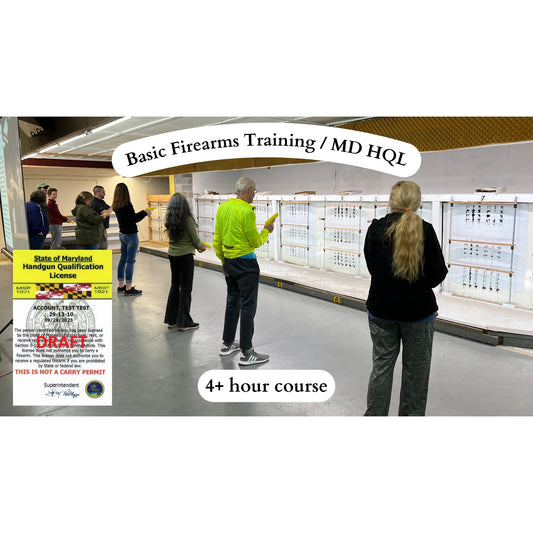 Basic Handgun Safety & MD HQL Courses - SAFE Firearms Training, LLC